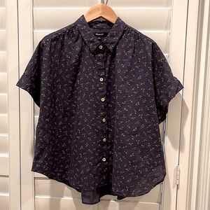 Madewell Short Sleeve Button Swing Top